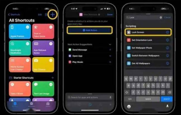 婺城苹果14锁屏维修店分享iPhone14升级iOS16.4后如何创建锁屏快捷方式 