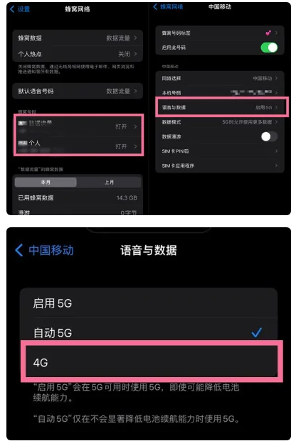 婺城苹果手机维修分享iPhone14如何切换4G/5G? iPhone14 5G网络切换方法 